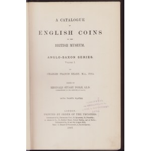 Catalogue Of English Coins - Anglo-Saxon Series Vol I, 1887