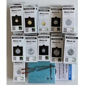 Lighthouse different Coin Holders, Magnifier, Tweezers & Coin Polish Cloth Kit (496)