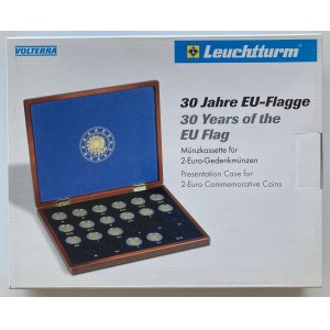Lighthouse, Volterra 30 Years of the EU Flag - Presentation case for 2-Euro Commemorative Coins