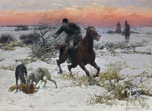 Wierusz-Kowalski Alfred, POLOWANIE NA LISA, OK. 1880