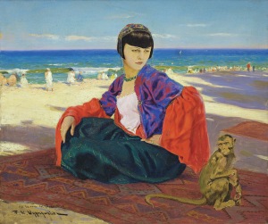 Wygrzywalski Feliks Michał, NA PLAŻY, OK. 1930