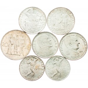 Czechoslovakia, 10 Korun, 20 Korun, 50 Korun, 100 Korun 1928-1949