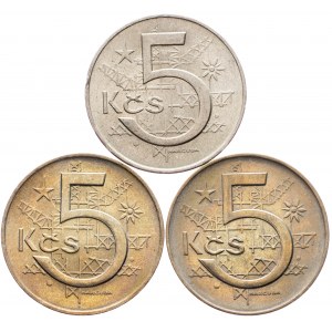 Czechoslovakia, 5 Koruna 1966, 1969, 1975