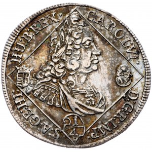 Charles VI., 1/4 Thaler 1729, Nagybanya