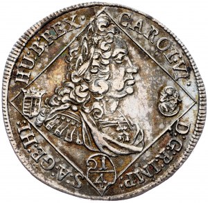 Charles VI., 1/4 Thaler 1729, Nagybanya