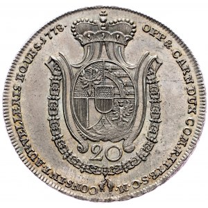 Liechtenstein, 20 Kreuzer 1778, Vienna