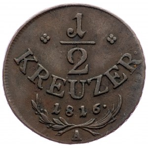 Franz II. (I.), 1/2 Kreuzer 1816, Vienna
