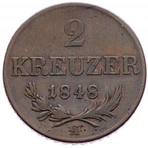 Revolution period, 2 Kreuzer 1848, Vienna