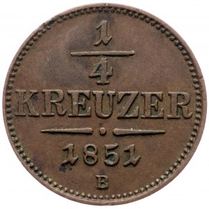 Franz Joseph I., 1/4 Kreuzer 1851, Kremnitz