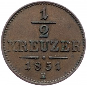 Franz Joseph I., 1/2 Kreuzer 1851, Kremnitz