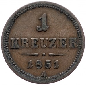 Franz Joseph I., 1 Kreuzer 1851, Vienna
