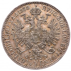 Franz Joseph I., 1/4 Gulden 1858, Vienna