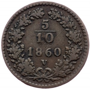 Franz Joseph I., 1/2 Kreuzer 1860, Venice