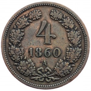 Franz Joseph I., 4 Kreuzer 1860, Vienna