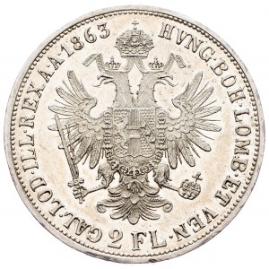 Franz Joseph I., 2 Gulden 1863, Vienna