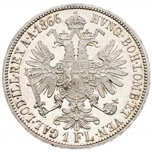 Franz Joseph I., 1 Gulden 1866, Vienna