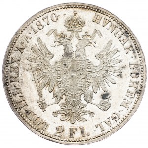 Franz Joseph I., 2 Gulden 1870, Vienna
