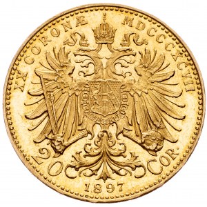 Franz Joseph I., 20 Krone 1897, Vienna
