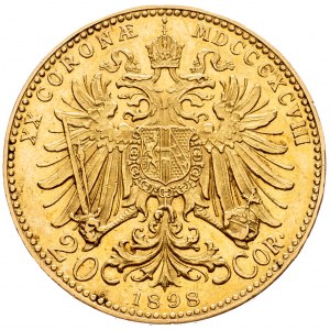 Franz Joseph I., 20 Krone 1898, Vienna