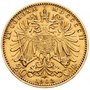Franz Joseph I., 20 Krone 1902, Vienna