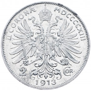 Franz Joseph I., 2 Krone 1913, Vienna, Aluminium