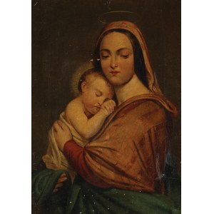 MADONNA Z DZIECIĄTKIEM, XIX w.