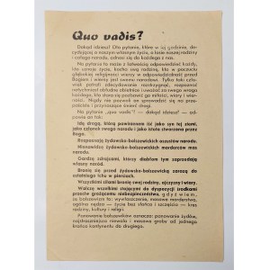 Quo Vadis? German propaganda leaflet