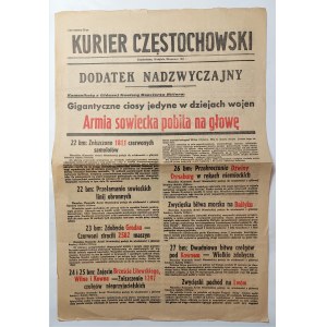 Kurier Częstochowski, Dodatek nadzwyczajny 29 czerwca 1941 r.