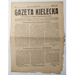 Gazeta Kielecka 10 listopada 1939 Nr 7.