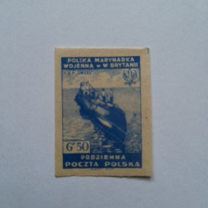 Underground Polish Post Office: 50 gr Stückelung - Polnische Marine in Großbritannien - 250 Zloty [EINZIGARTIG!!!].