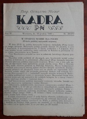„Kadra” PN [Polski Niepodległej]. Warszawa R. 4:1943 nr 29/270