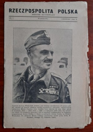 „Rzeczpospolita Polska”. Dodatek ilustrowany. [Wyd. Delegatura Rządu]. Warszawa 1944 nr 1 z VI