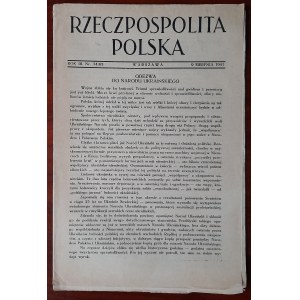 „Rzeczpospolita Polska”. [Wyd. Delegatura Rządu]. Warszawa R.3:1943 nr 14/65 (odezwa do narodu ukraińskiego)