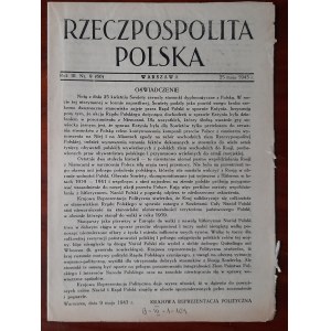 Republik Polen. [Veröffentlicht von der Regierungsdelegation]. Warschau R.3:1943 Nr. 9(60) (die erste Seite ist Katyn und dem Aufstand im Warschauer Ghetto gewidmet)