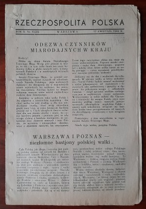 „Rzeczpospolita Polska”. [Wyd. Delegatura Rządu]. Warszawa R.2:1942 nr 6(26)