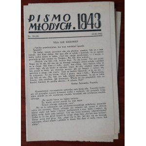 „Pismo Młodych” [Wyd. Szare Szeregi. Warszawa] 1943 nr 20(25)