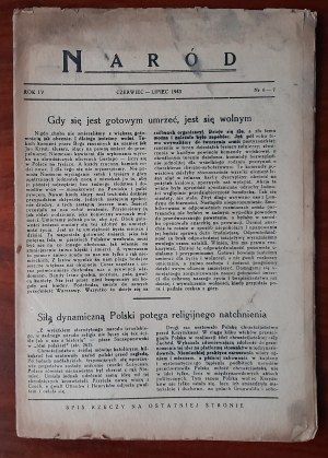 „Naród” [Wyd. Unia i Stronnictwo Pracy. Warszawa] R.4:1943 nr 6/7