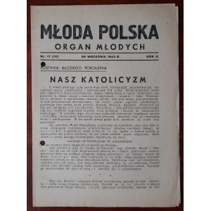 Młoda Polska. Organ der Jungen [Nationalen Partei. Warschau] R.2:1943 Nr. 17(31)