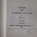 Dusza Edward L.: Poets of Warsaw Aflame. [Dichter des brennenden Warschau 1944: Baczynski, Gajcy, Borowski].