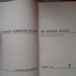 Kurkiewiczowa W. Za murami Monte