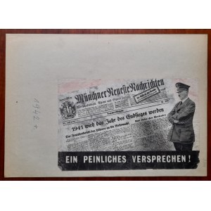 English leaflet in German distributed by RAF planes over Germany Ein peinliches Versprechen! [Embarrassing promise].