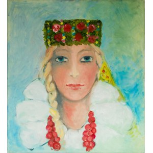 Ilona STOLARCZYK (geb. 1950), Mädchen im schlesischen Kleid, 2021