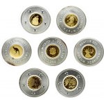 Andorra 1 Diner 2010 & World Coins. (Australia 2 Dollars 2010; Canada 25 Cents 2010; France 5 Euro 2010...