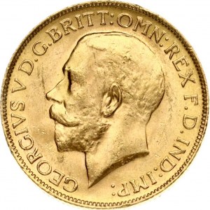 Australia 1 Sovereign 1918P George V(1910-1936). Obverse: Head left. Reverse: St...