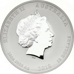 Australia 10 Dollars 2018 P Year of the Dog. Elizabeth II (1952-). Obverse...