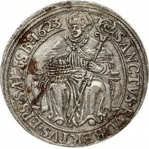 Austria Salzburg 1 Thaler 1623 Paris von Lodron (1619-1653). Obverse: Ornate ovale shield below a cross and a cardinal...