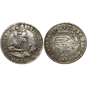 Austria 1 Thaler 1632 Leopold(1623-1632). Obverse: Crowned 1/2-length figure right with scepter and sword...