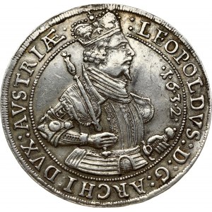 Austria 1 Thaler 1632 Leopold(1623-1632). Obverse: Crowned 1/2-length figure right with scepter and sword...