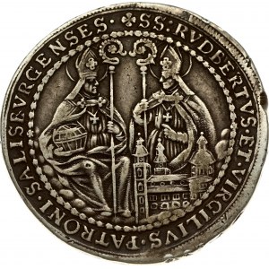 Austria SALZBURG 1/2 Thaler 1695 Johann Ernst(1687-1709). Obverse: Hat above shield of arms...