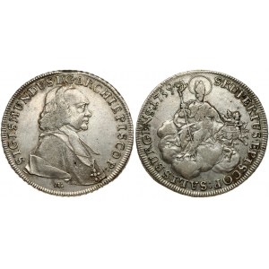 Austria SALZBURG 1 Thaler 1759 MK Sigmund III(1753-1771). Obverse: Bust right. Averse Legend: SIGISMUNDUS • D • G • .....